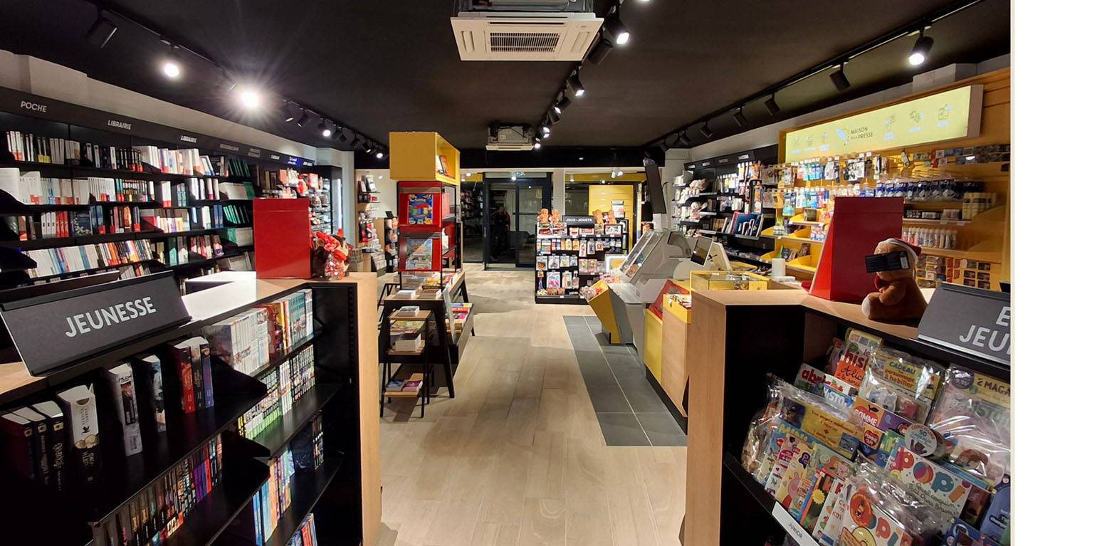 Agencement espace de vente Maison de la Presse Castelnaudary