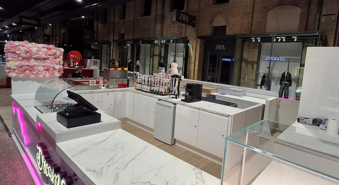 Agencement kiosque commercial Le Havre — réseau national